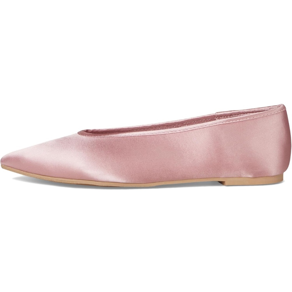 NIB Seychelles pink blush satin pointed toe ballet flats sz 8.5 fits like 9 - Picture 7 of 7